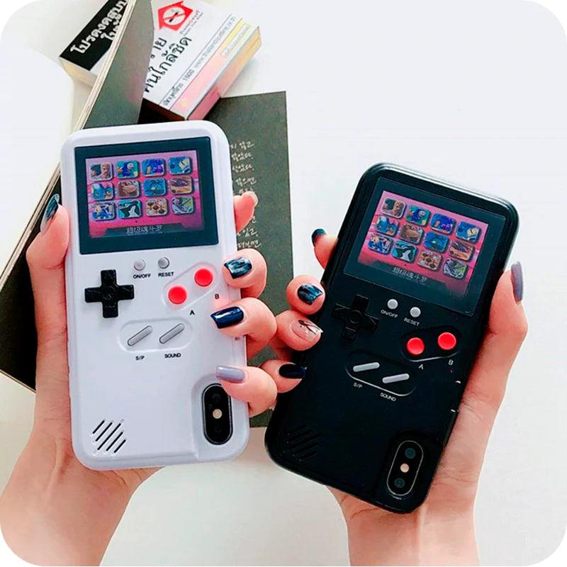 Capa de iPhone RetroCase® com MAIS DE 30 JOGOS nostálgicos + USB DE BR